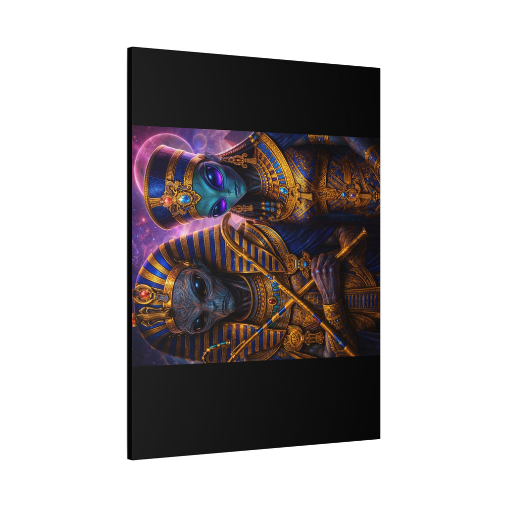 Alien Pharaoh Canvas Art - Matte Stretched Wall Decor