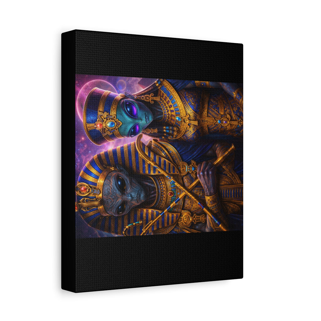 Alien Pharaoh Canvas Art - Matte Stretched Wall Decor