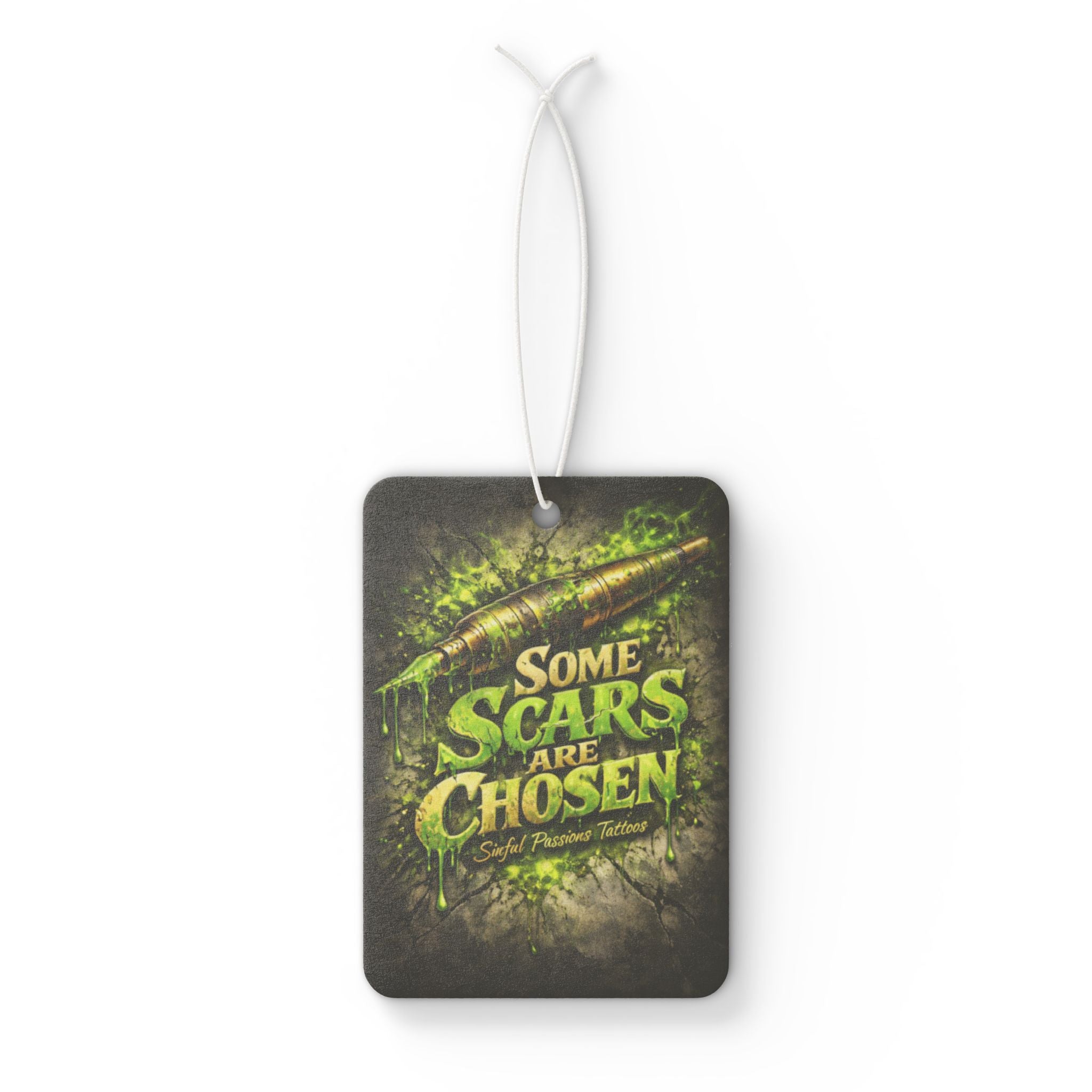 Car Air Freshener — "Some Scars Are Chosen" Graphic Scented Ornament
