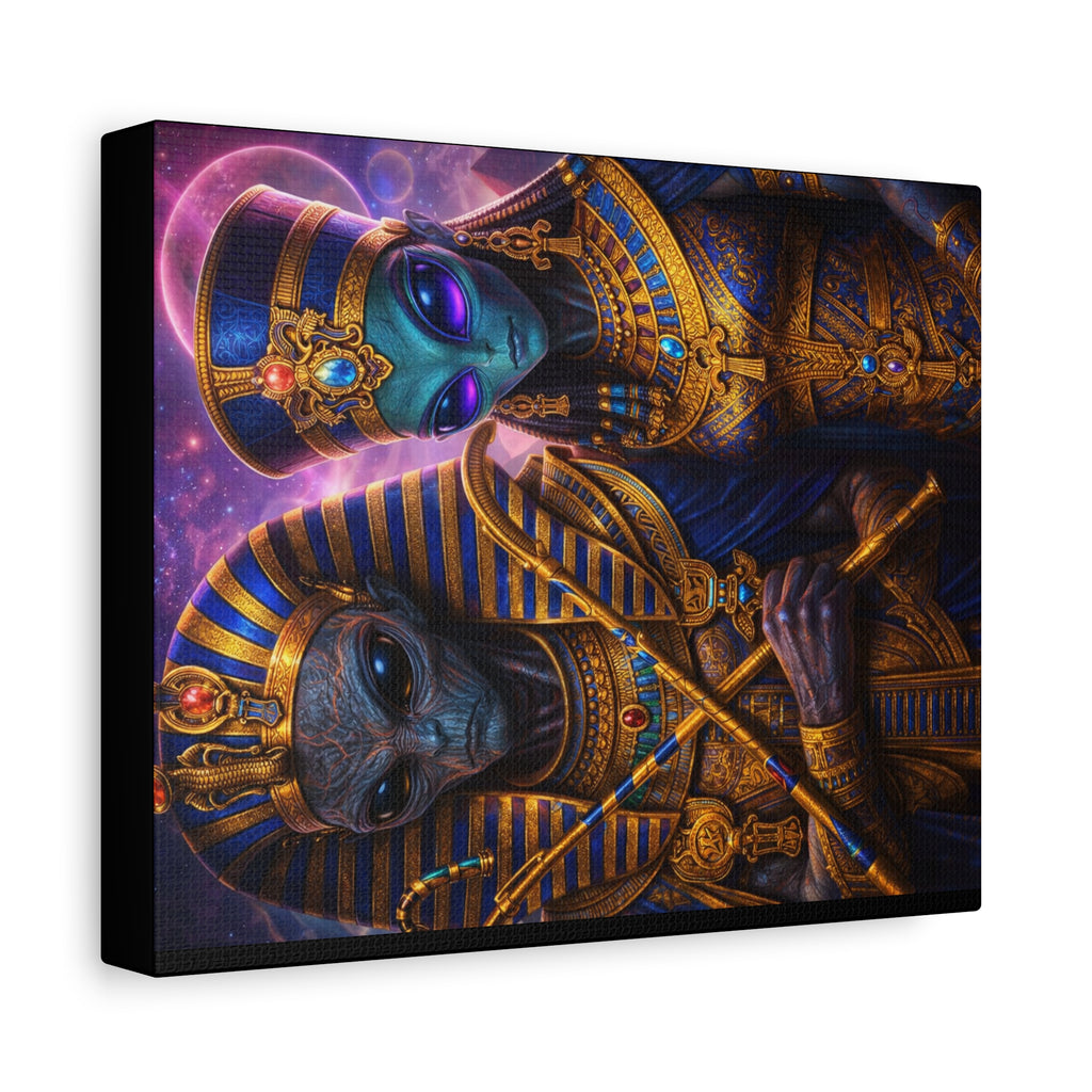 Alien Pharaoh Canvas Art - Matte Stretched Wall Decor
