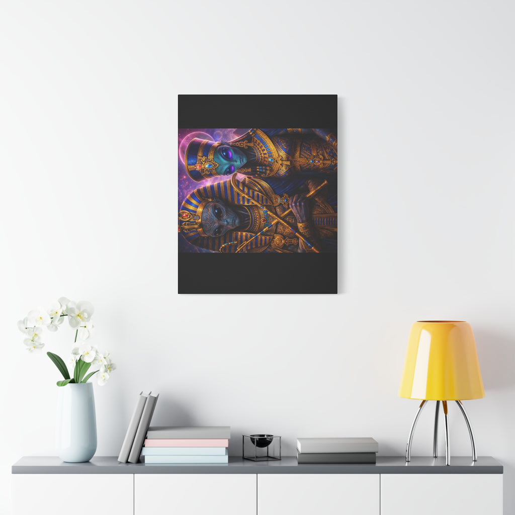 Alien Pharaoh Canvas Art - Matte Stretched Wall Decor