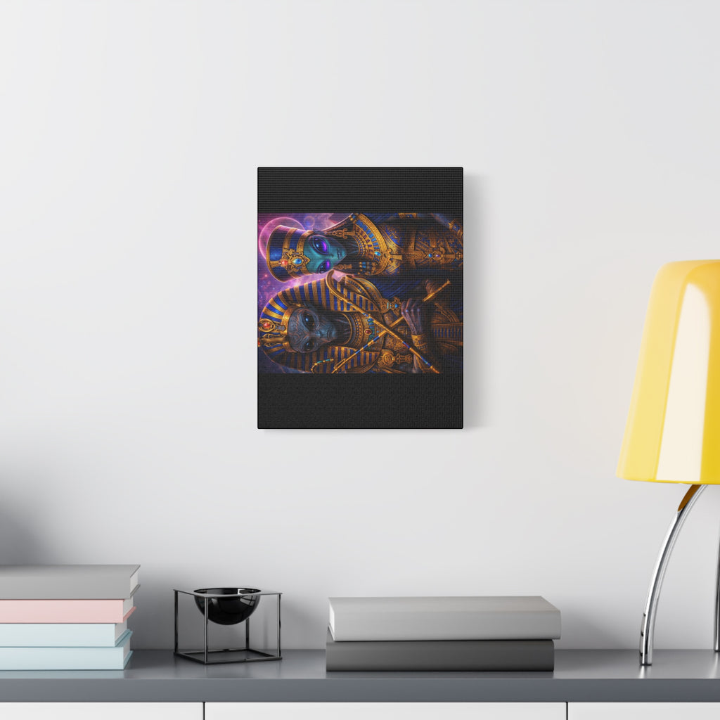 Alien Pharaoh Canvas Art - Matte Stretched Wall Decor