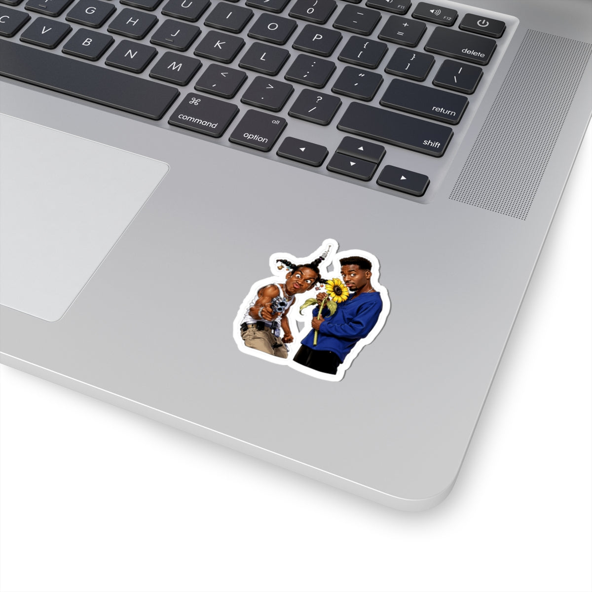 Loc dog and ashtray — Funny Flower & Toy Gun Kiss-Cut Sticker