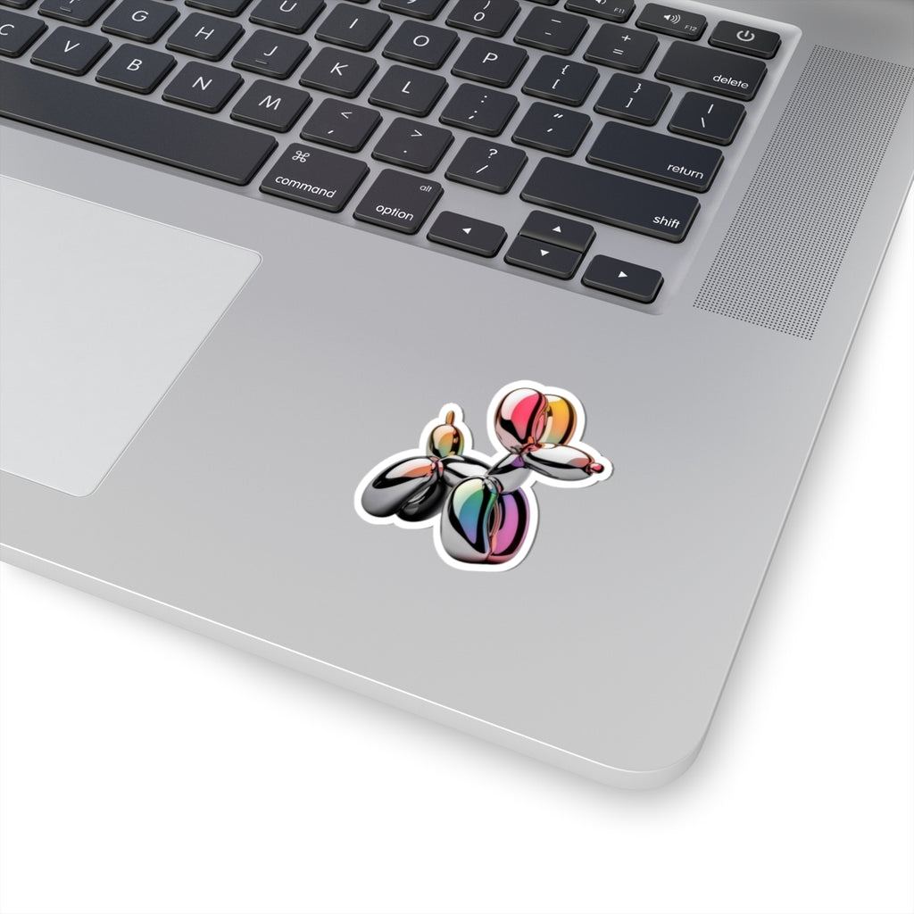 Balloon Dog Sticker — Iridescent Metallic Kiss-Cut Vinyl Decal