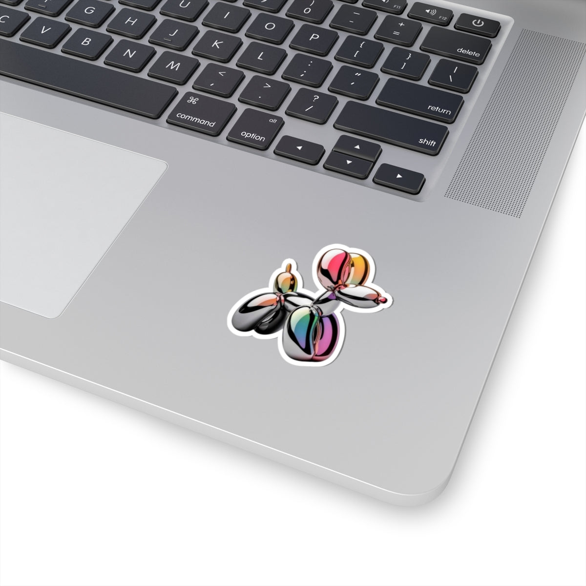 Balloon Dog Sticker — Iridescent Metallic Kiss-Cut Vinyl Decal