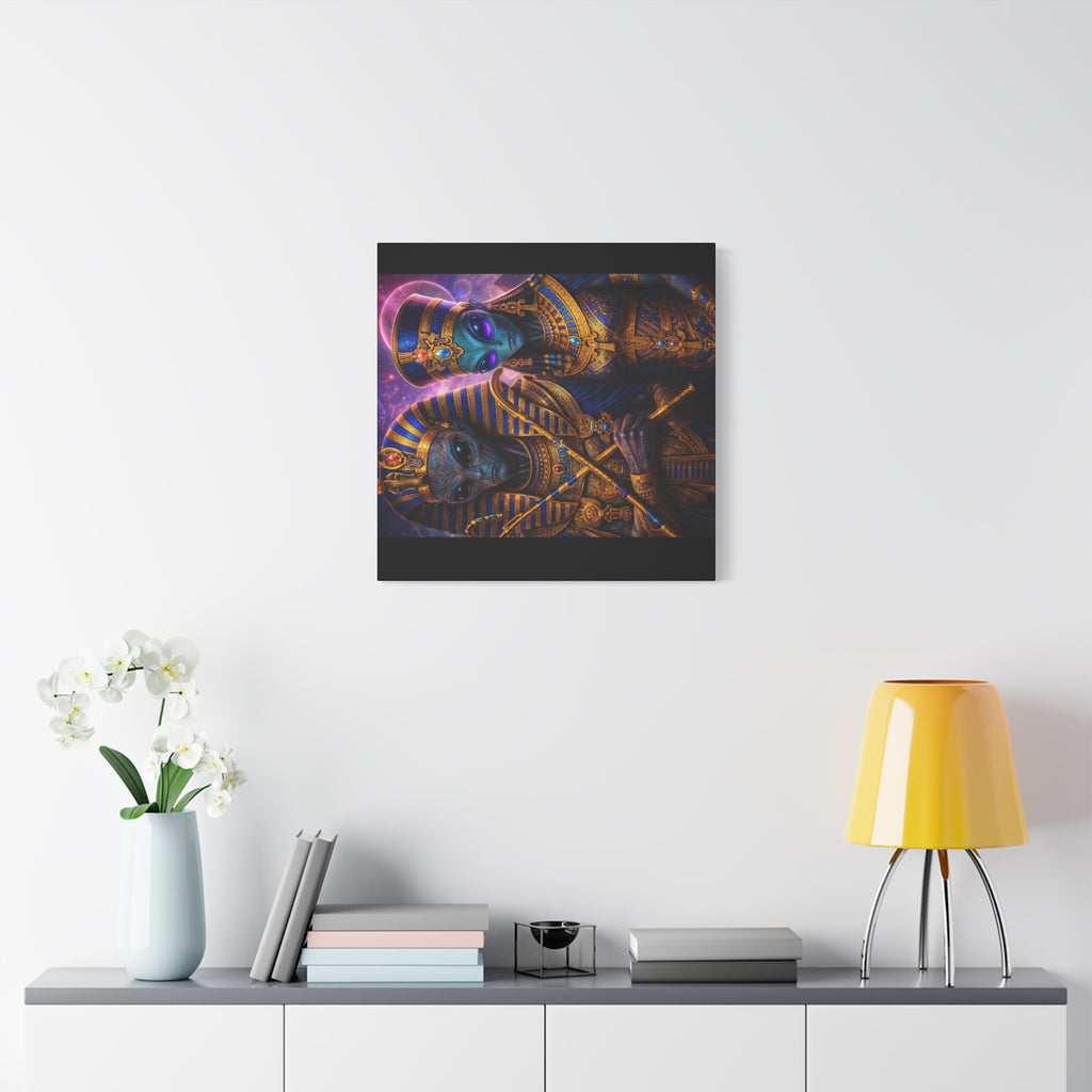 Alien Pharaoh Canvas Art - Matte Stretched Wall Decor