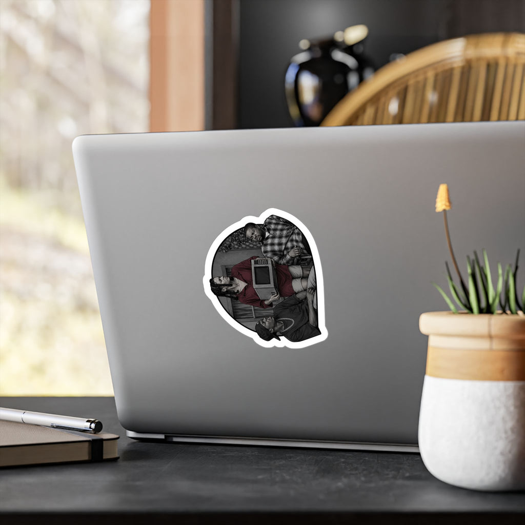 Friday collection Vinyl Sticker — Vintage TV Trio Kiss-Cut Decal