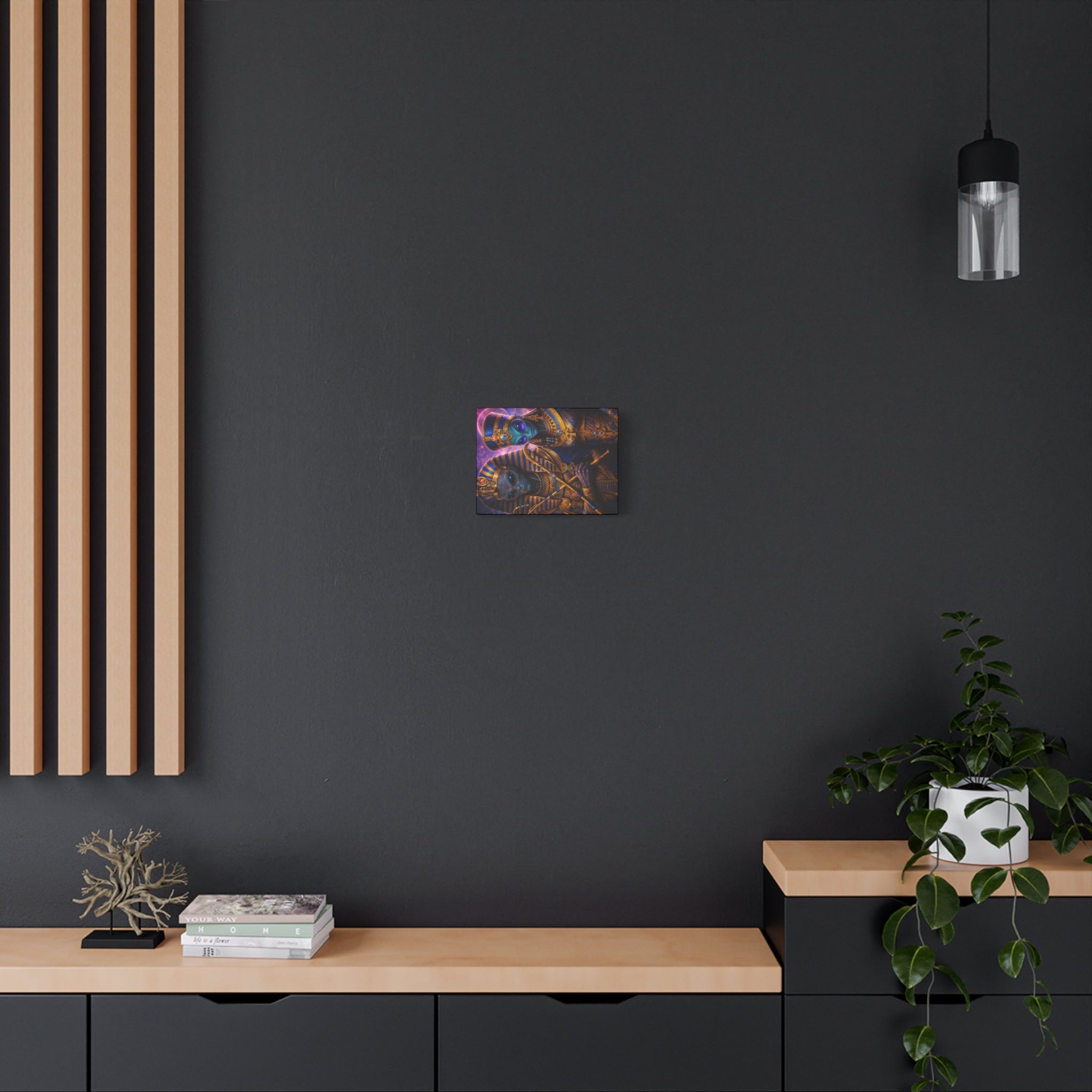 Alien Pharaoh Canvas Art - Matte Stretched Wall Decor