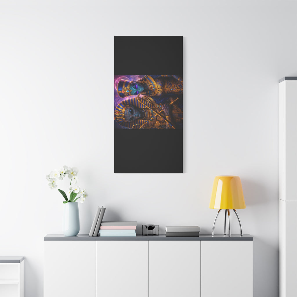 Alien Pharaoh Canvas Art - Matte Stretched Wall Decor