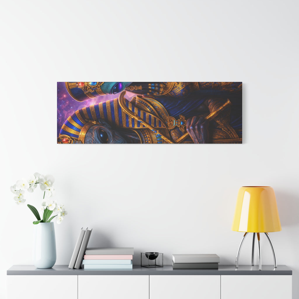 Alien Pharaoh Canvas Art - Matte Stretched Wall Decor
