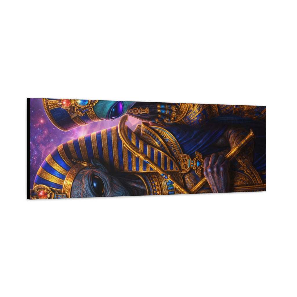 Alien Pharaoh Canvas Art - Matte Stretched Wall Decor