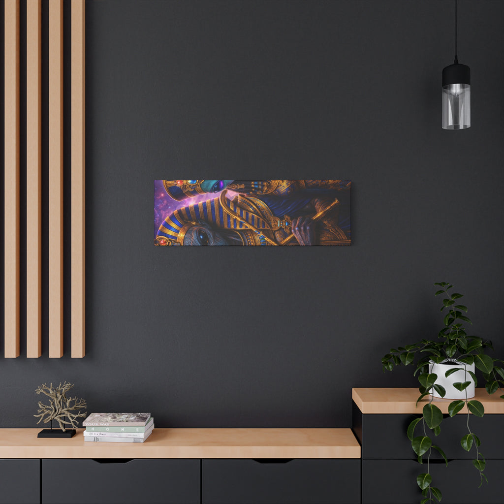 Alien Pharaoh Canvas Art - Matte Stretched Wall Decor