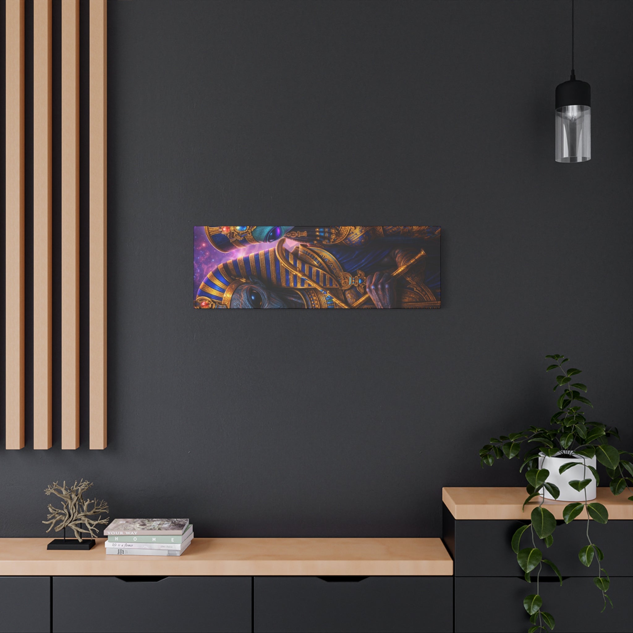 Alien Pharaoh Canvas Art - Matte Stretched Wall Decor