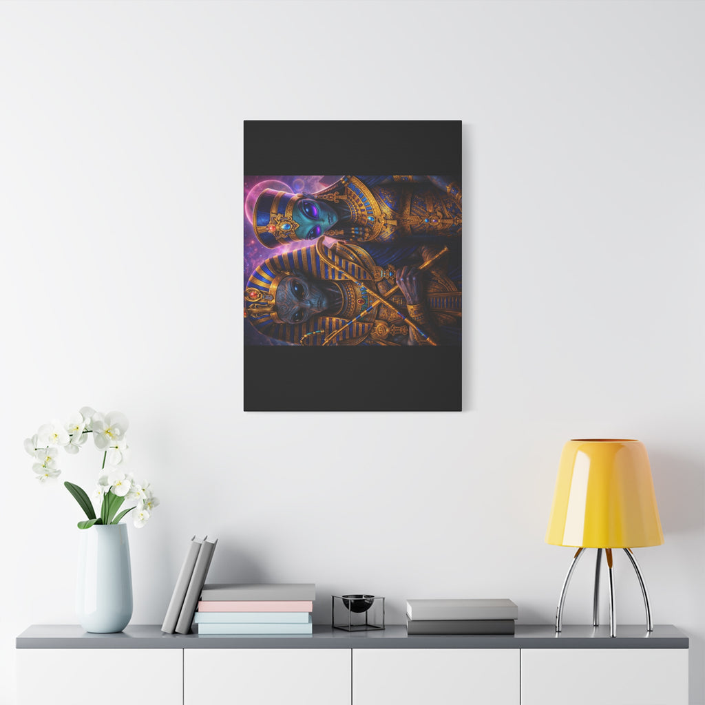 Alien Pharaoh Canvas Art - Matte Stretched Wall Decor