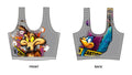ROAD RUNNER AND COYOTE GRAY Sports Bra — Bold Cartoon Animal Activewear