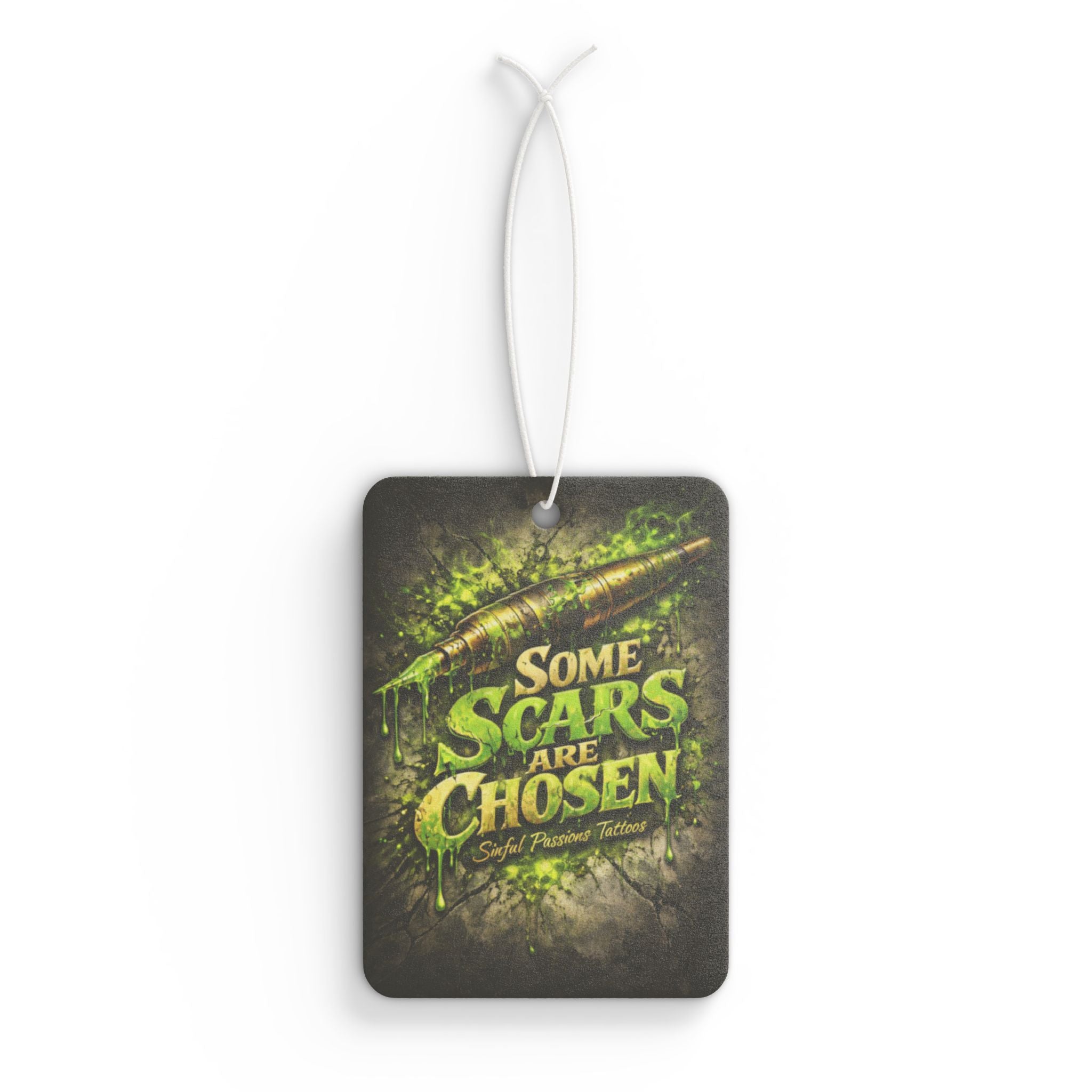 Car Air Freshener — "Some Scars Are Chosen" Graphic Scented Ornament