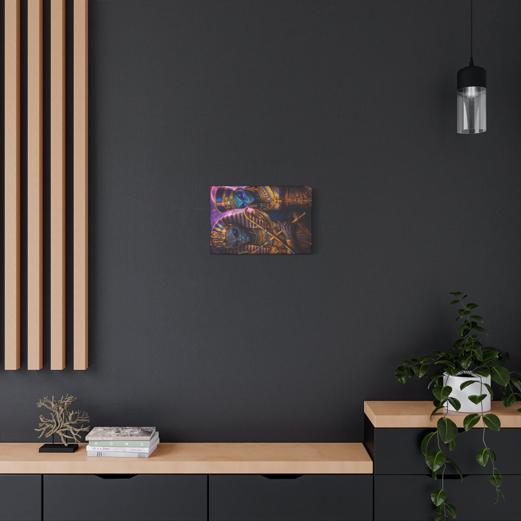 Alien Pharaoh Canvas Art - Matte Stretched Wall Decor