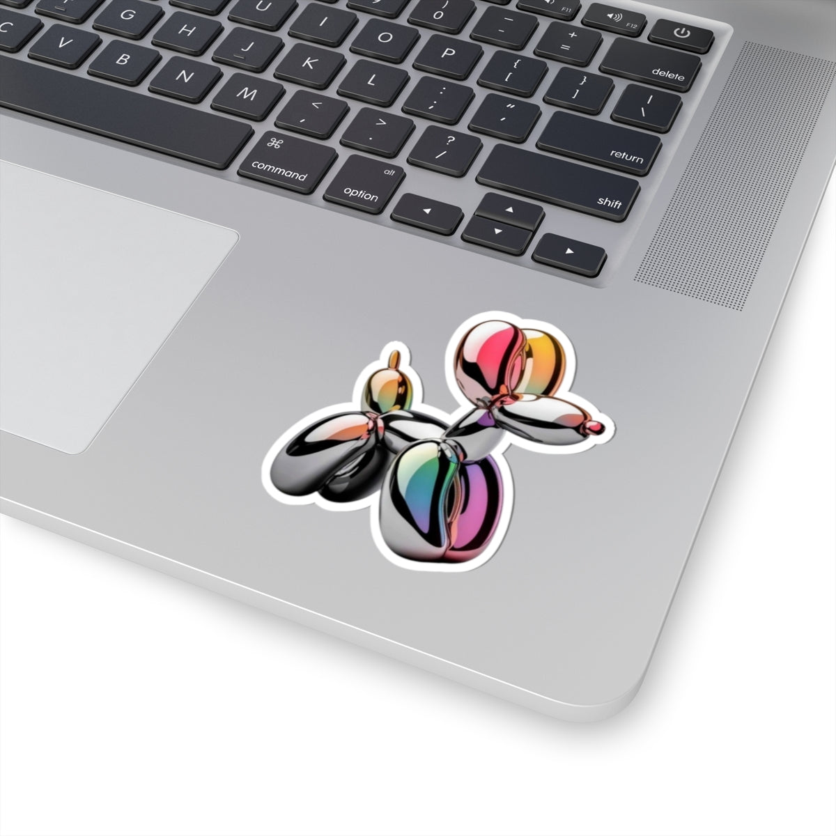 Balloon Dog Sticker — Iridescent Metallic Kiss-Cut Vinyl Decal