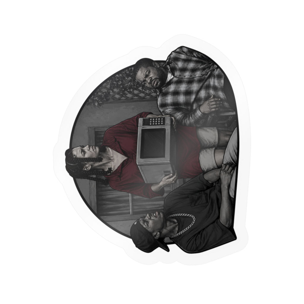Friday collection Vinyl Sticker — Vintage TV Trio Kiss-Cut Decal