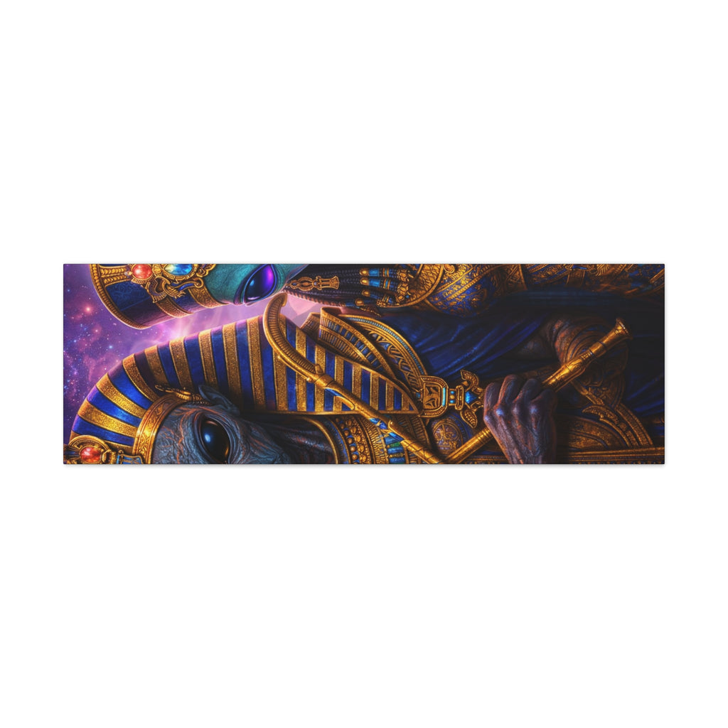 Alien Pharaoh Canvas Art - Matte Stretched Wall Decor