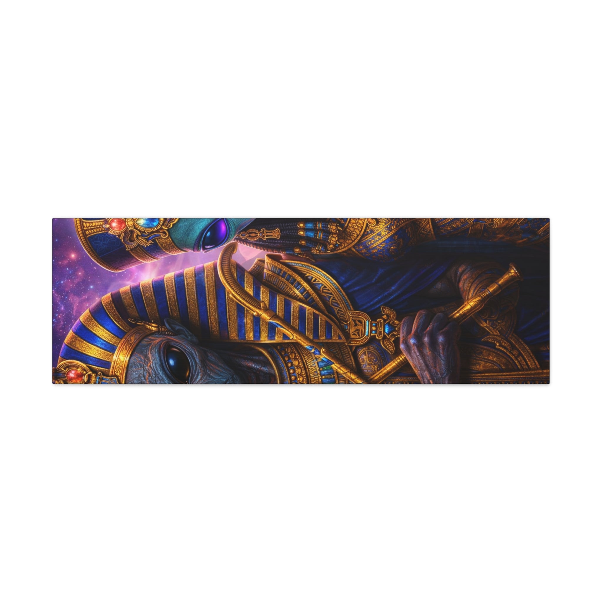 Alien Pharaoh Canvas Art - Matte Stretched Wall Decor