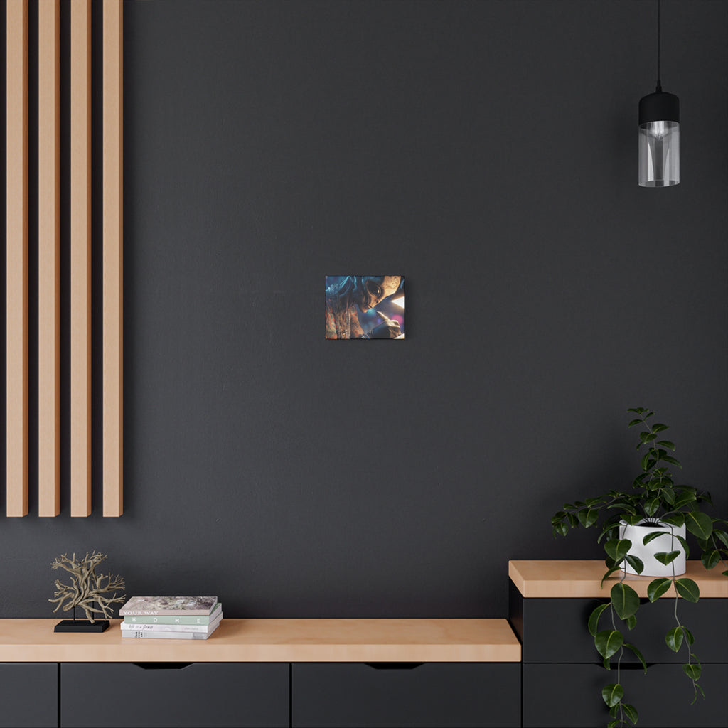 Alien Tattoo Artist Canvas Print — Matte Stretched Wall Art