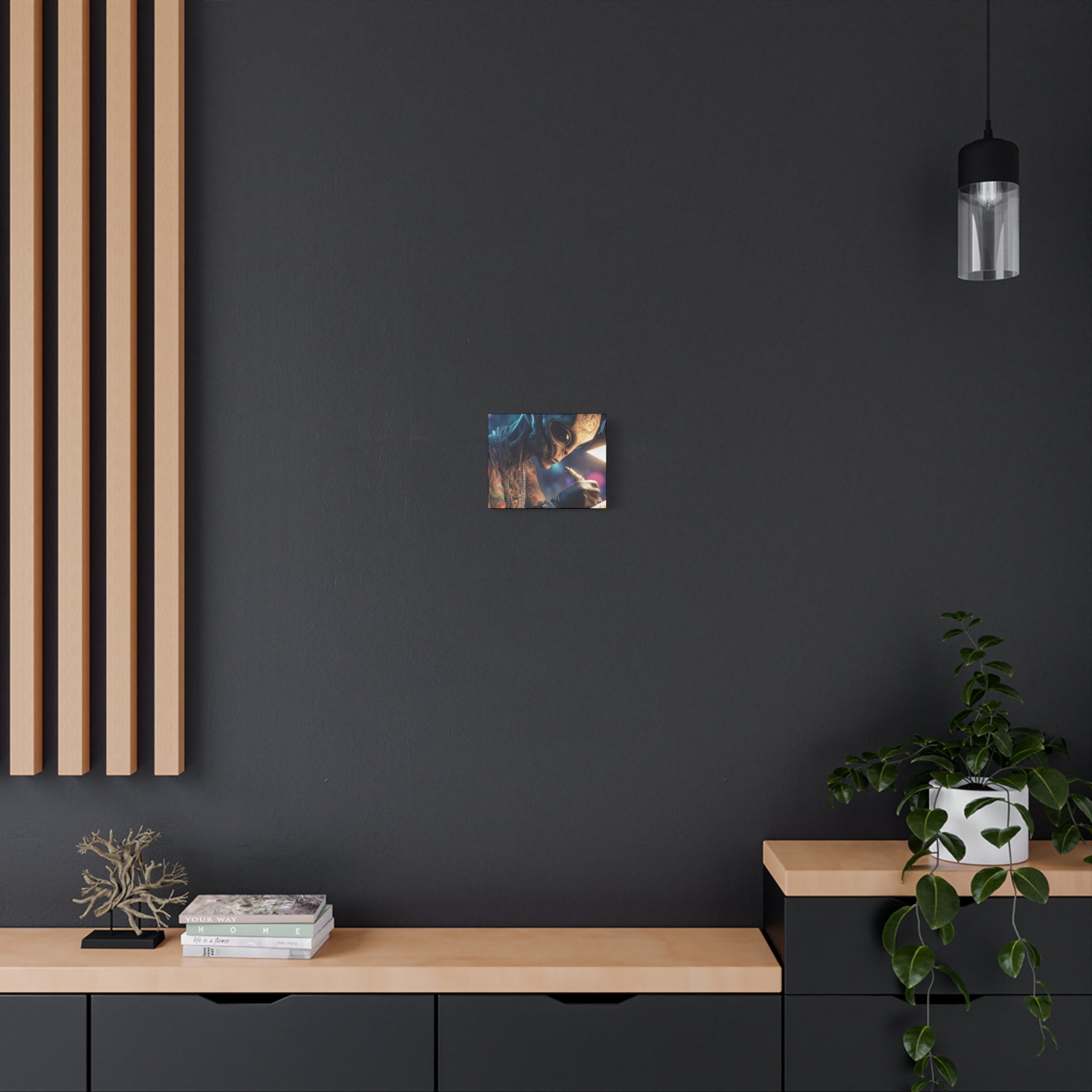 Alien Tattoo Artist Canvas Print — Matte Stretched Wall Art