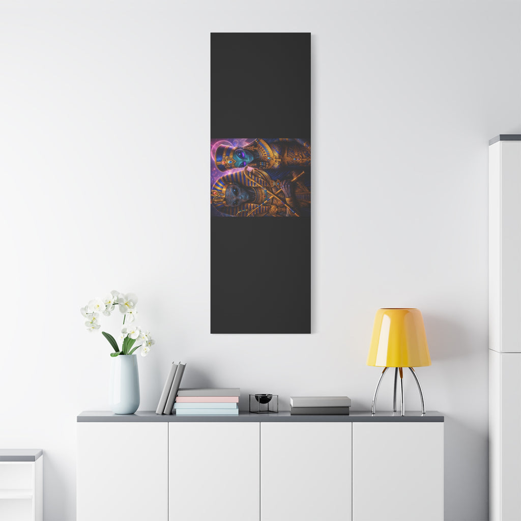 Alien Pharaoh Canvas Art - Matte Stretched Wall Decor