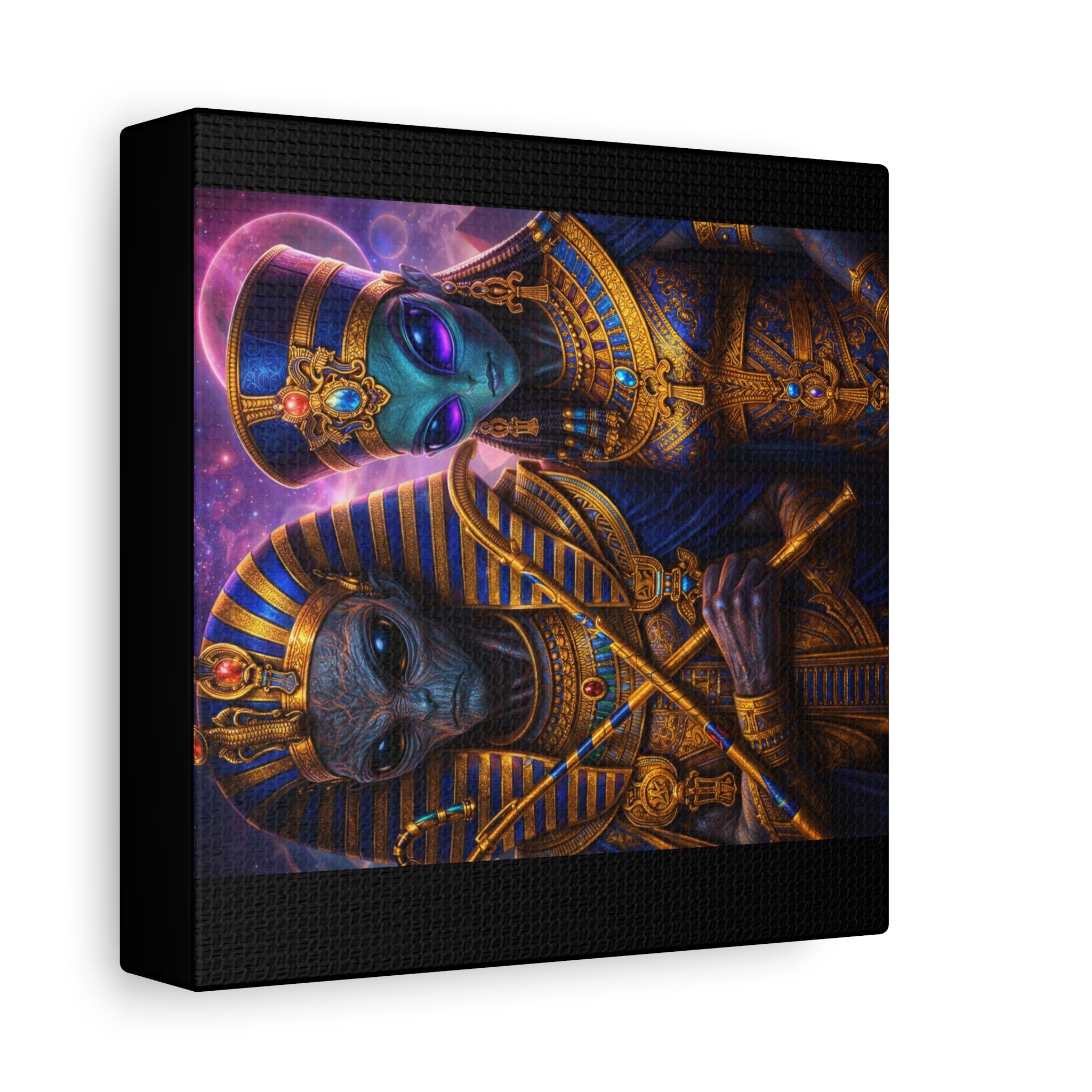 Alien Pharaoh Canvas Art - Matte Stretched Wall Decor