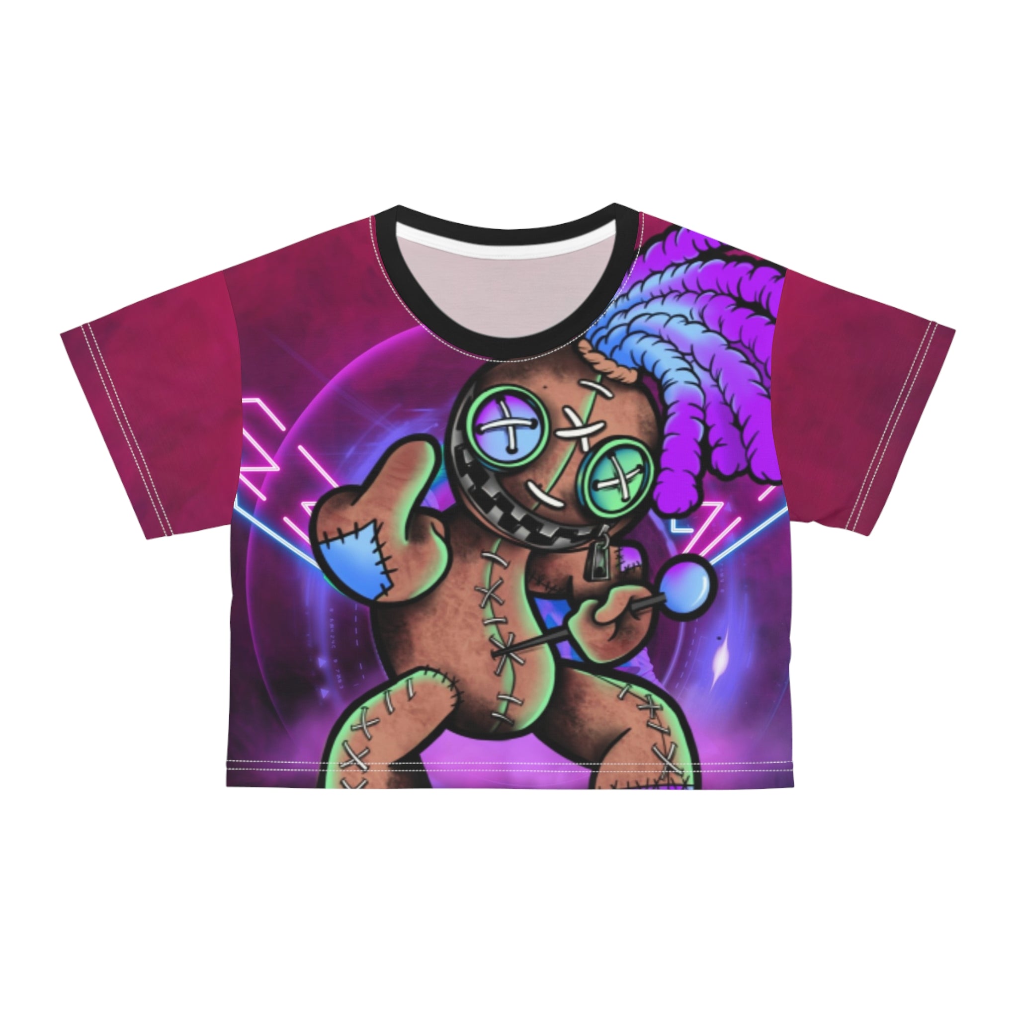 Voodoo Doll Neon Crop Tee