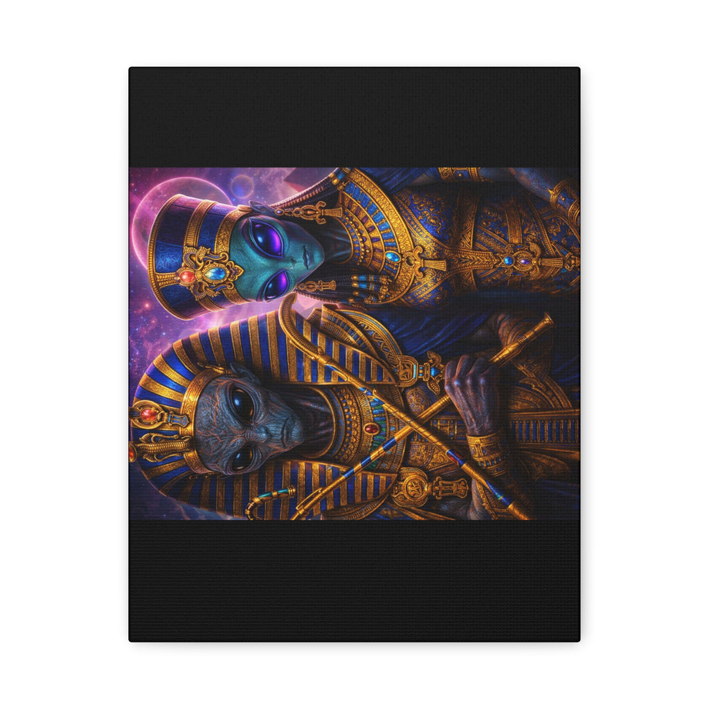 Alien Pharaoh Canvas Art - Matte Stretched Wall Decor