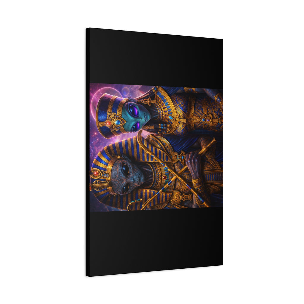Alien Pharaoh Canvas Art - Matte Stretched Wall Decor