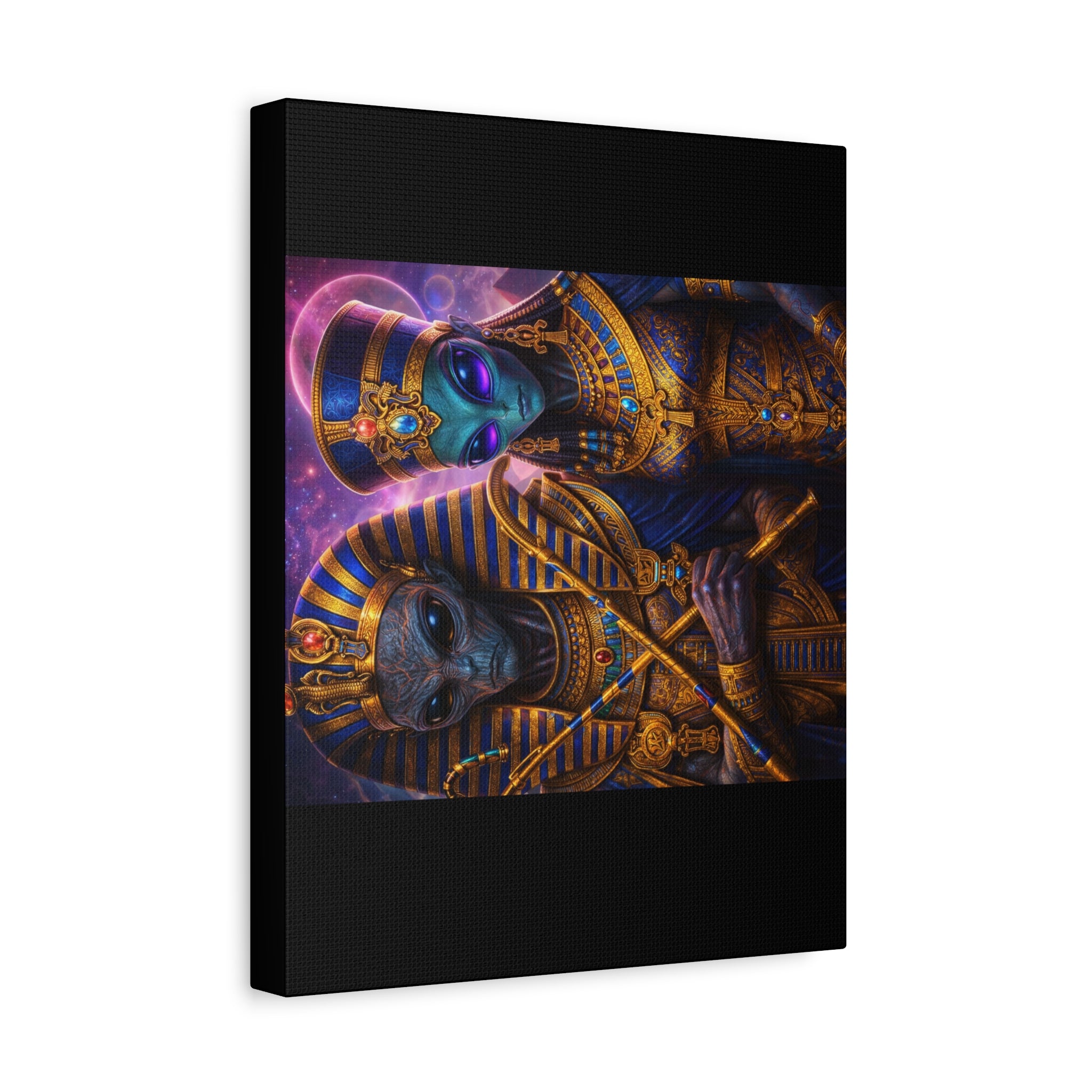 Alien Pharaoh Canvas Art - Matte Stretched Wall Decor