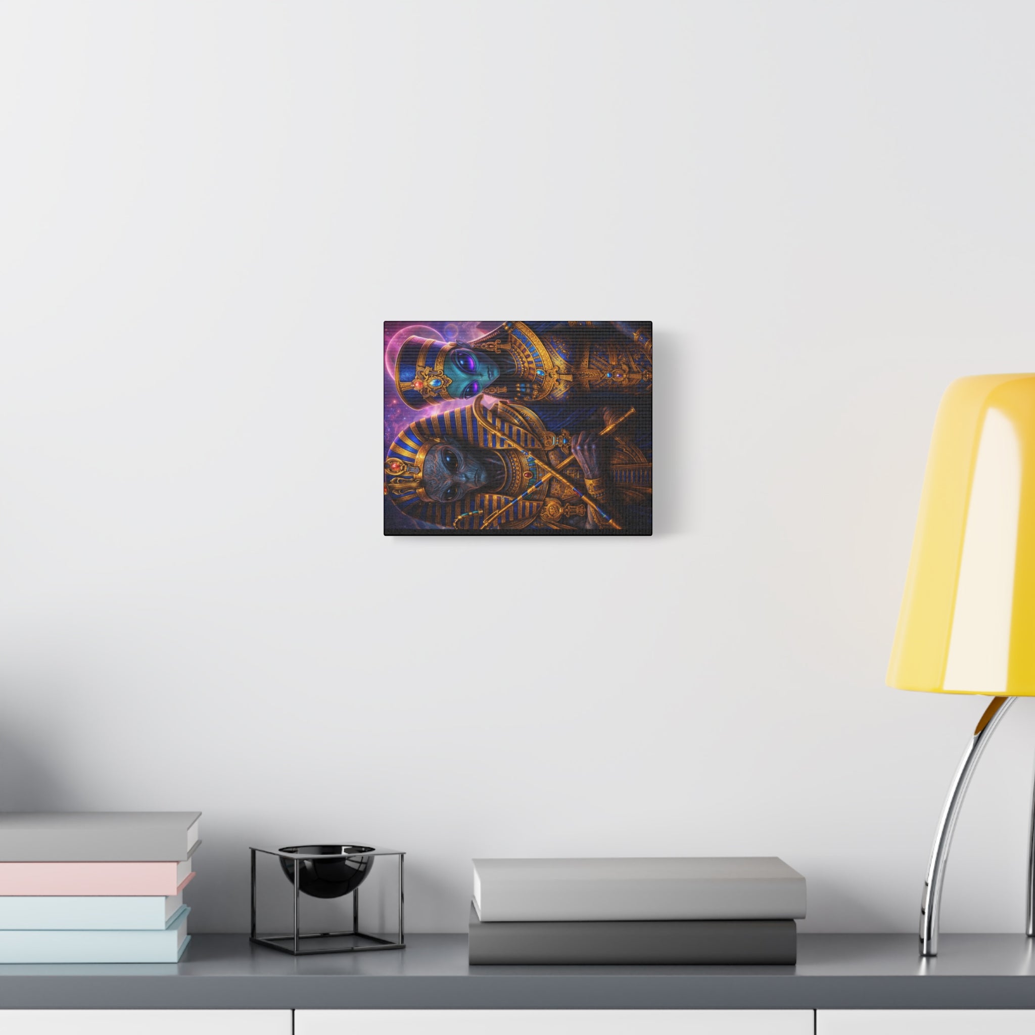 Alien Pharaoh Canvas Art - Matte Stretched Wall Decor
