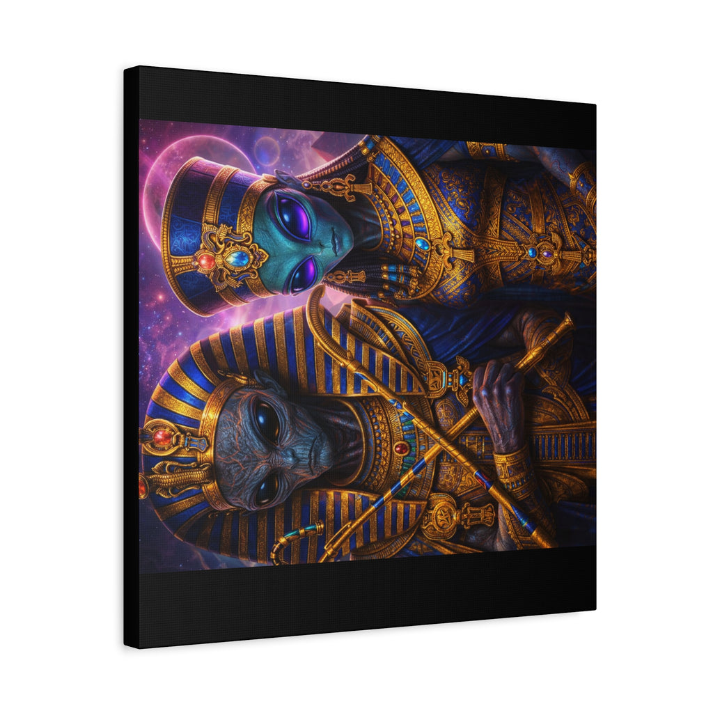 Alien Pharaoh Canvas Art - Matte Stretched Wall Decor