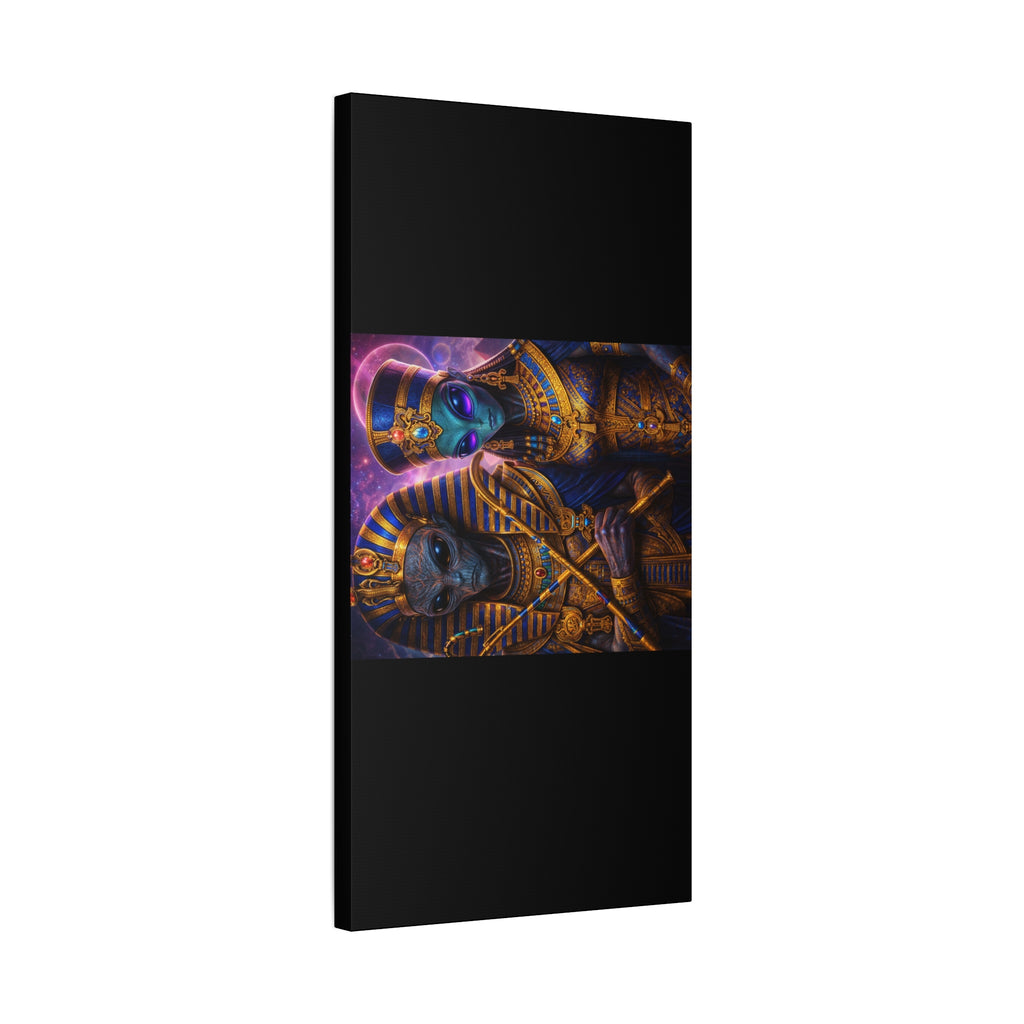 Alien Pharaoh Canvas Art - Matte Stretched Wall Decor