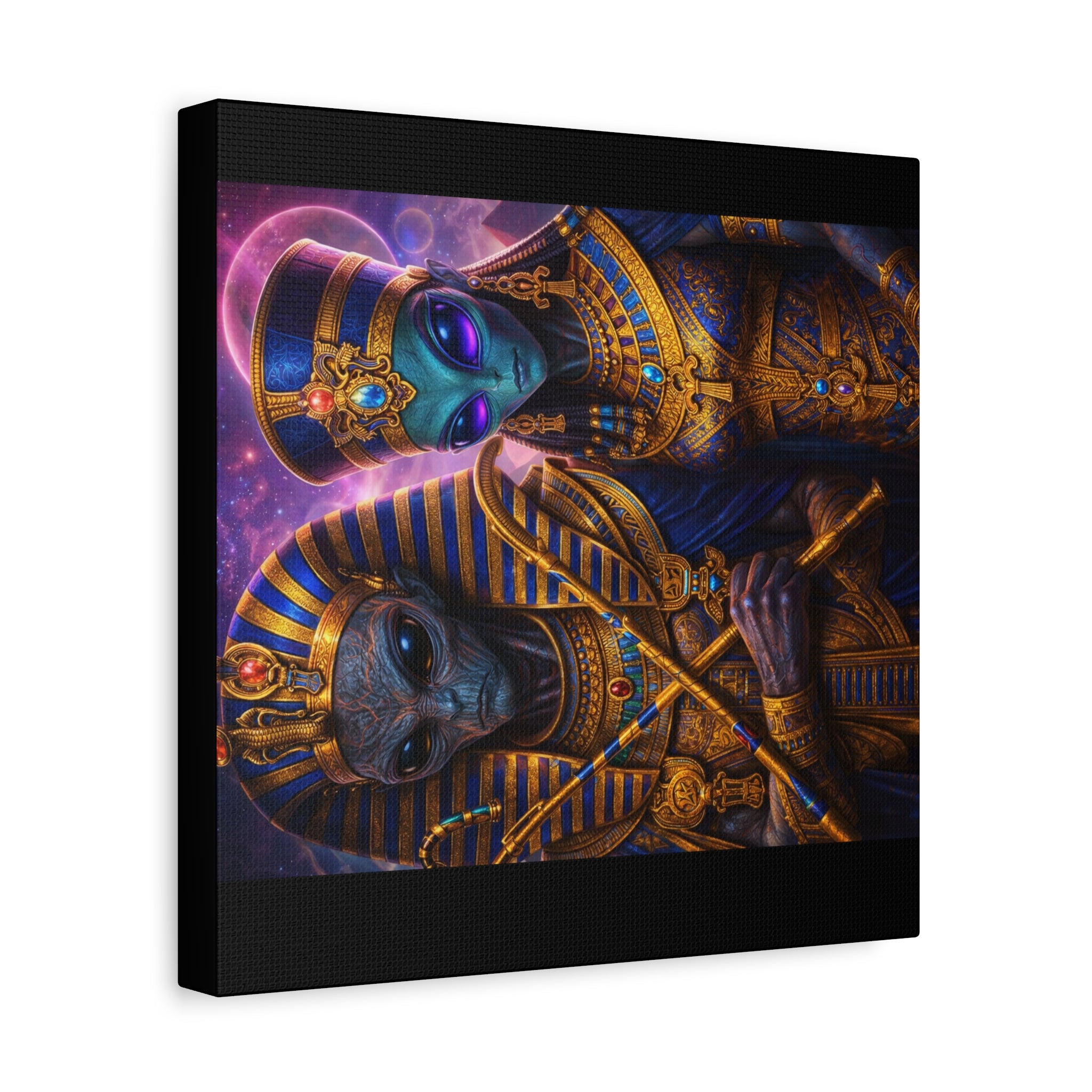 Alien Pharaoh Canvas Art - Matte Stretched Wall Decor