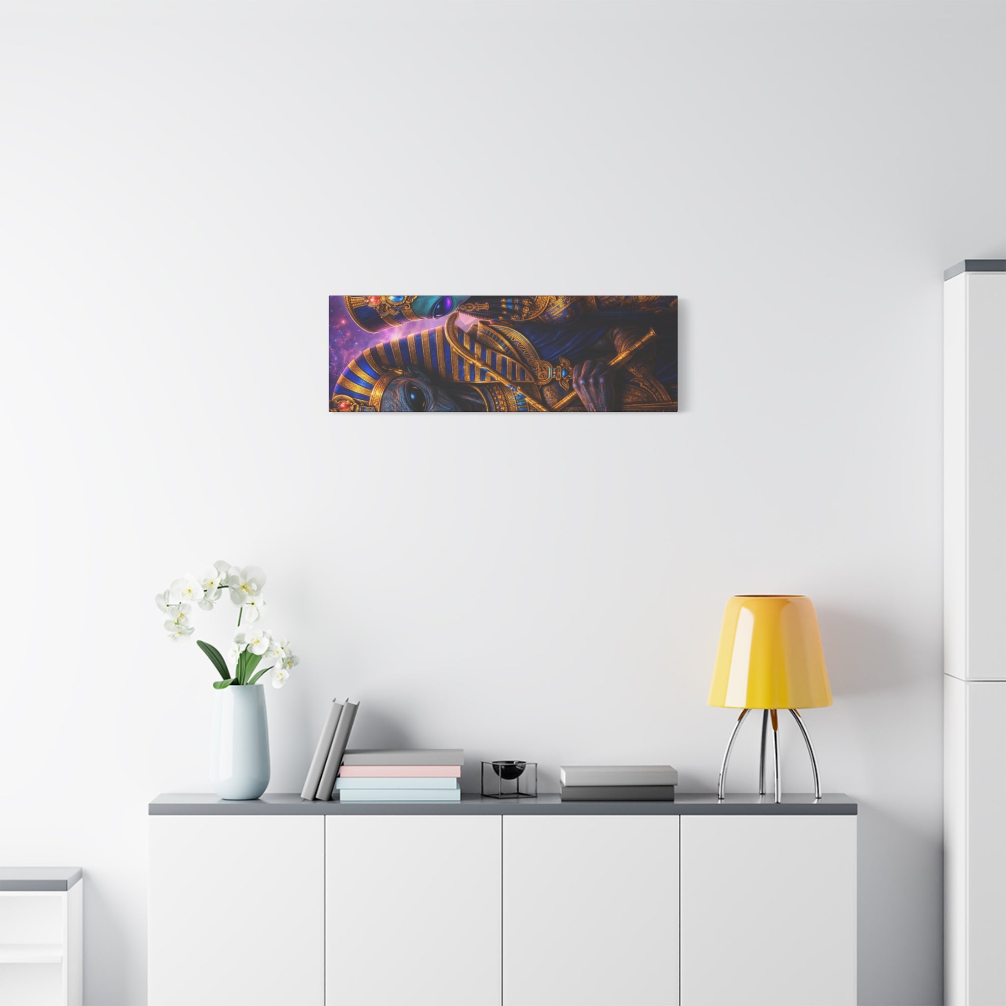 Alien Pharaoh Canvas Art - Matte Stretched Wall Decor