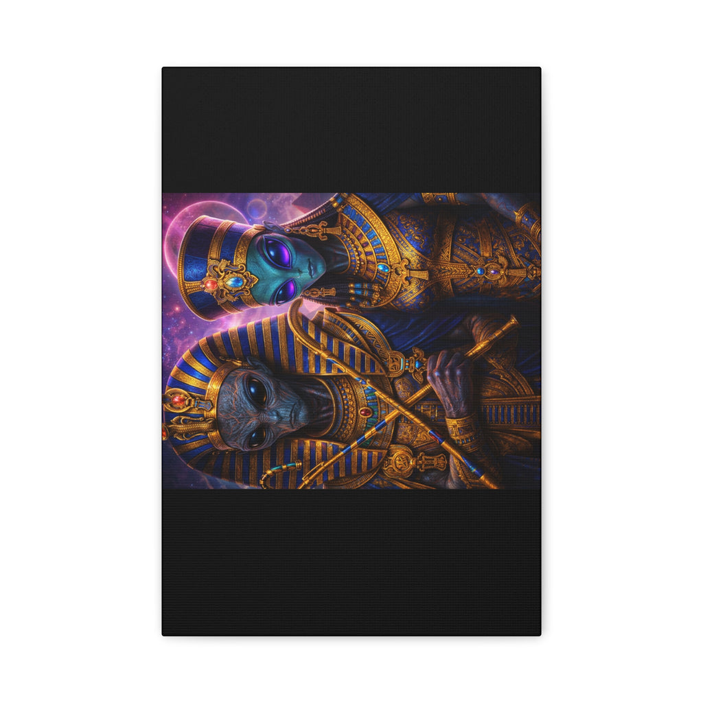 Alien Pharaoh Canvas Art - Matte Stretched Wall Decor