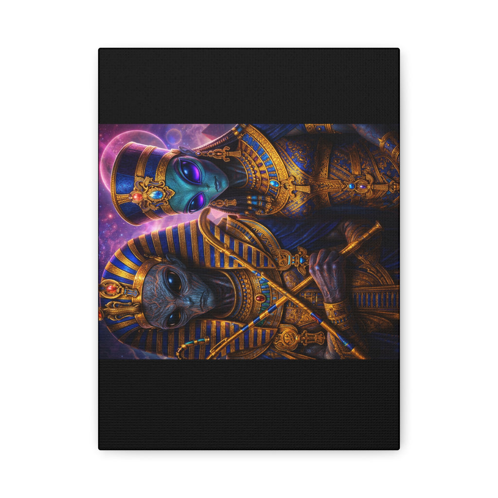 Alien Pharaoh Canvas Art - Matte Stretched Wall Decor