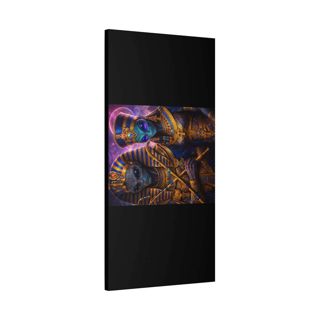Alien Pharaoh Canvas Art - Matte Stretched Wall Decor