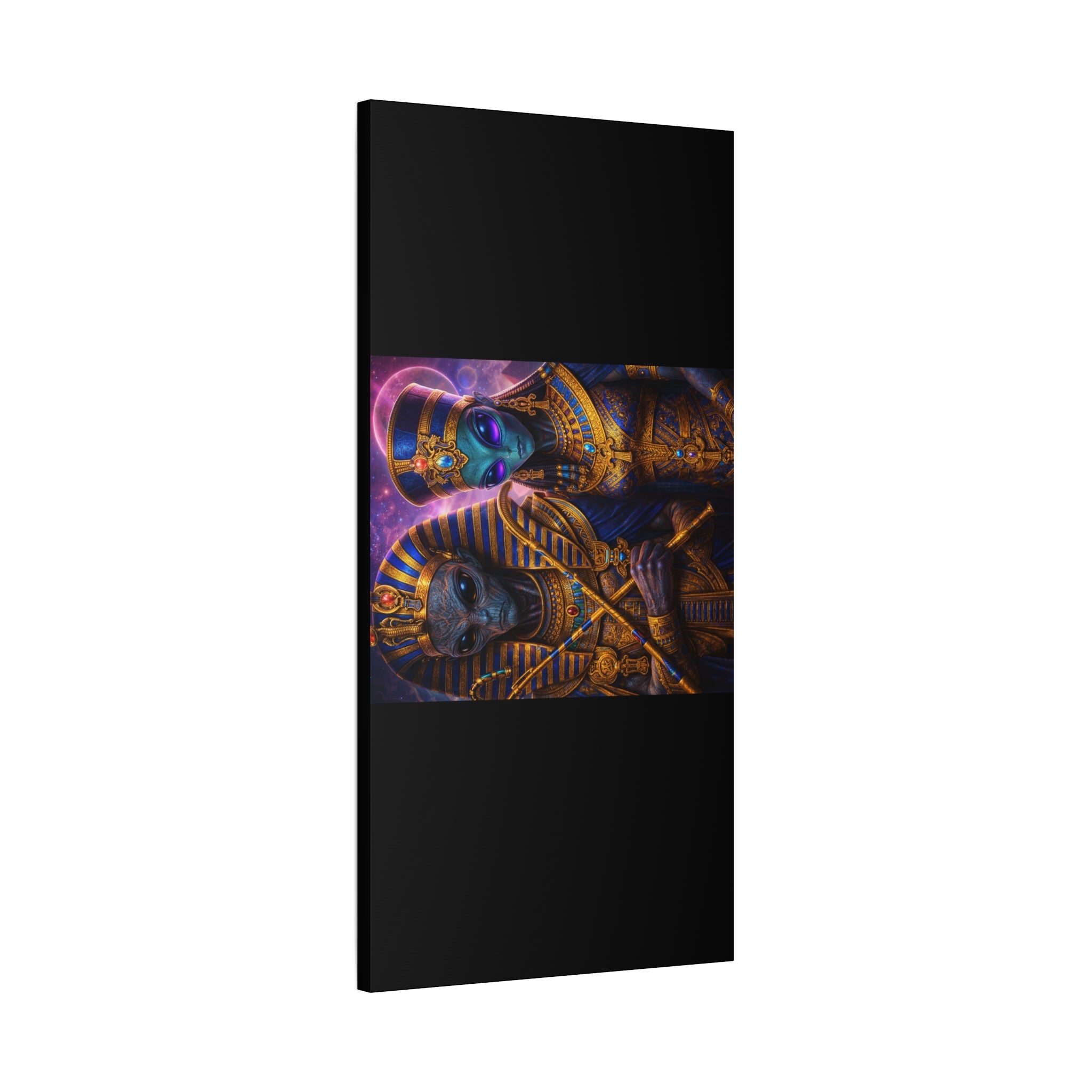 Alien Pharaoh Canvas Art - Matte Stretched Wall Decor