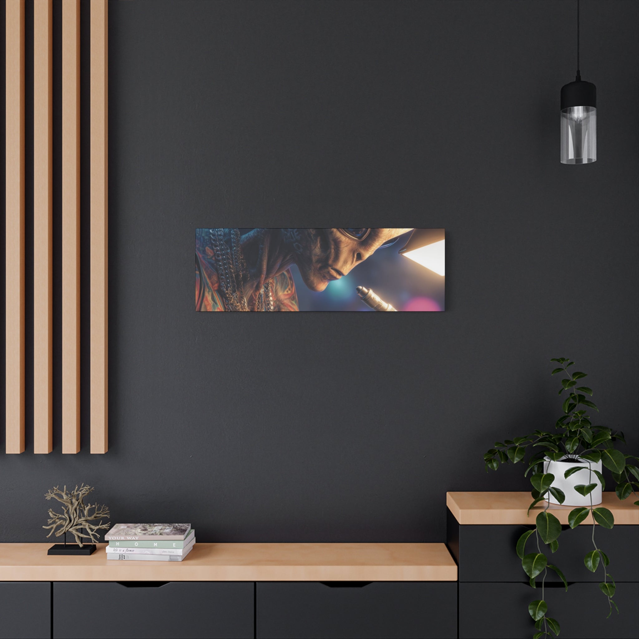 Alien Tattoo Artist Canvas Print — Matte Stretched Wall Art