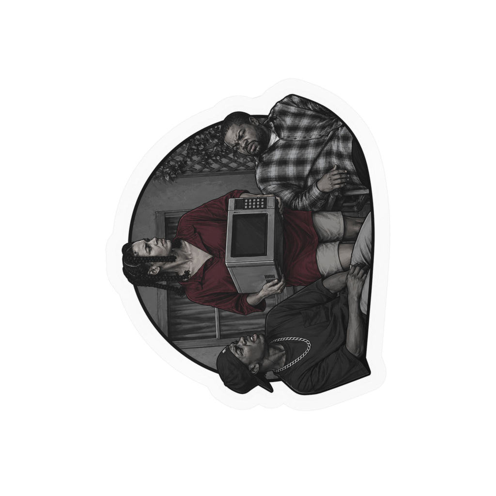 Friday collection Vinyl Sticker — Vintage TV Trio Kiss-Cut Decal