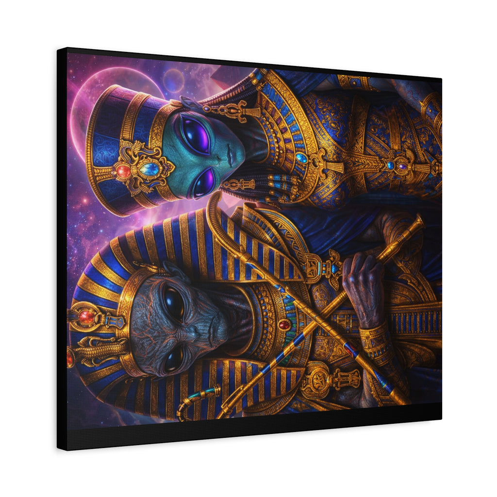 Alien Pharaoh Canvas Art - Matte Stretched Wall Decor