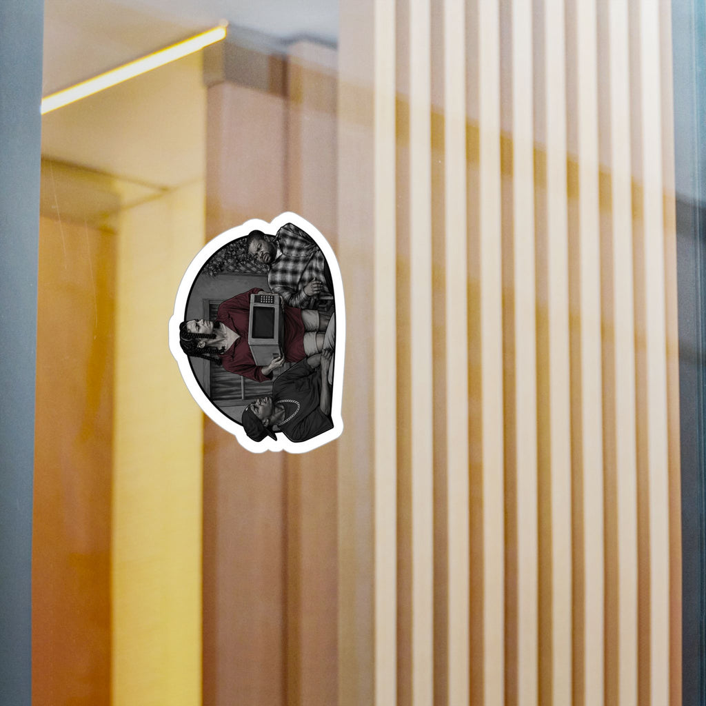 Friday collection Vinyl Sticker — Vintage TV Trio Kiss-Cut Decal