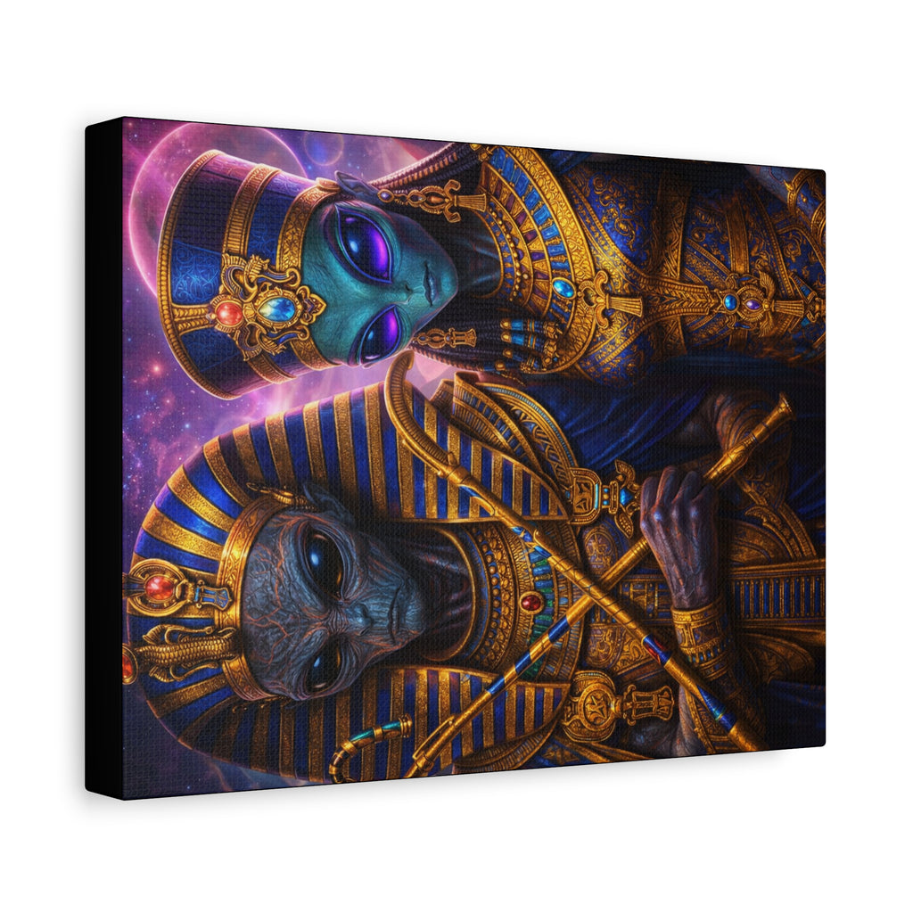 Alien Pharaoh Canvas Art - Matte Stretched Wall Decor