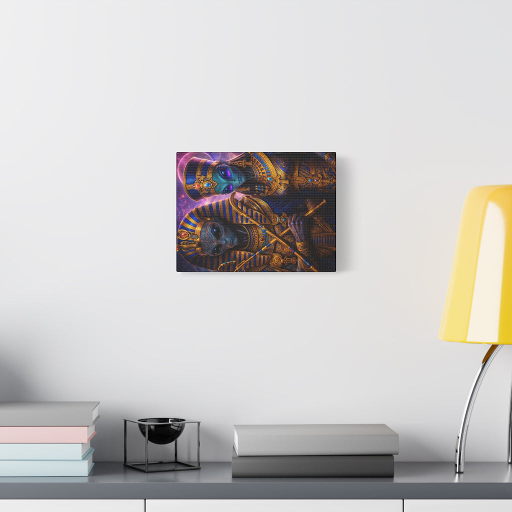 Alien Pharaoh Canvas Art - Matte Stretched Wall Decor