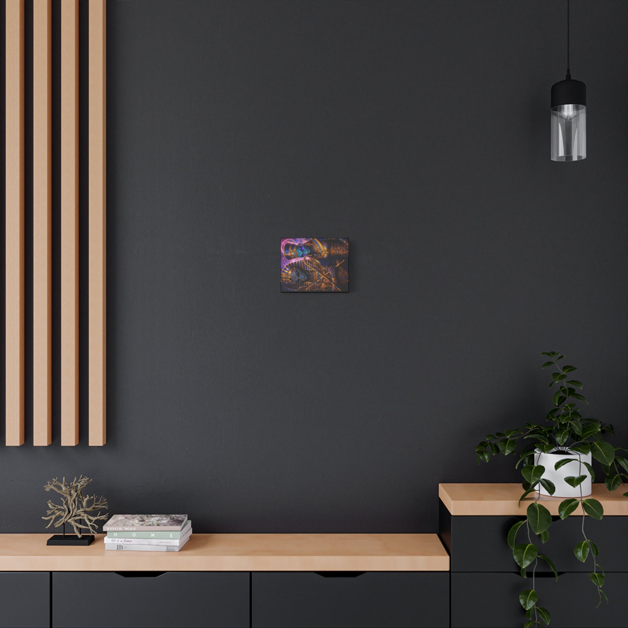 Alien Pharaoh Canvas Art - Matte Stretched Wall Decor