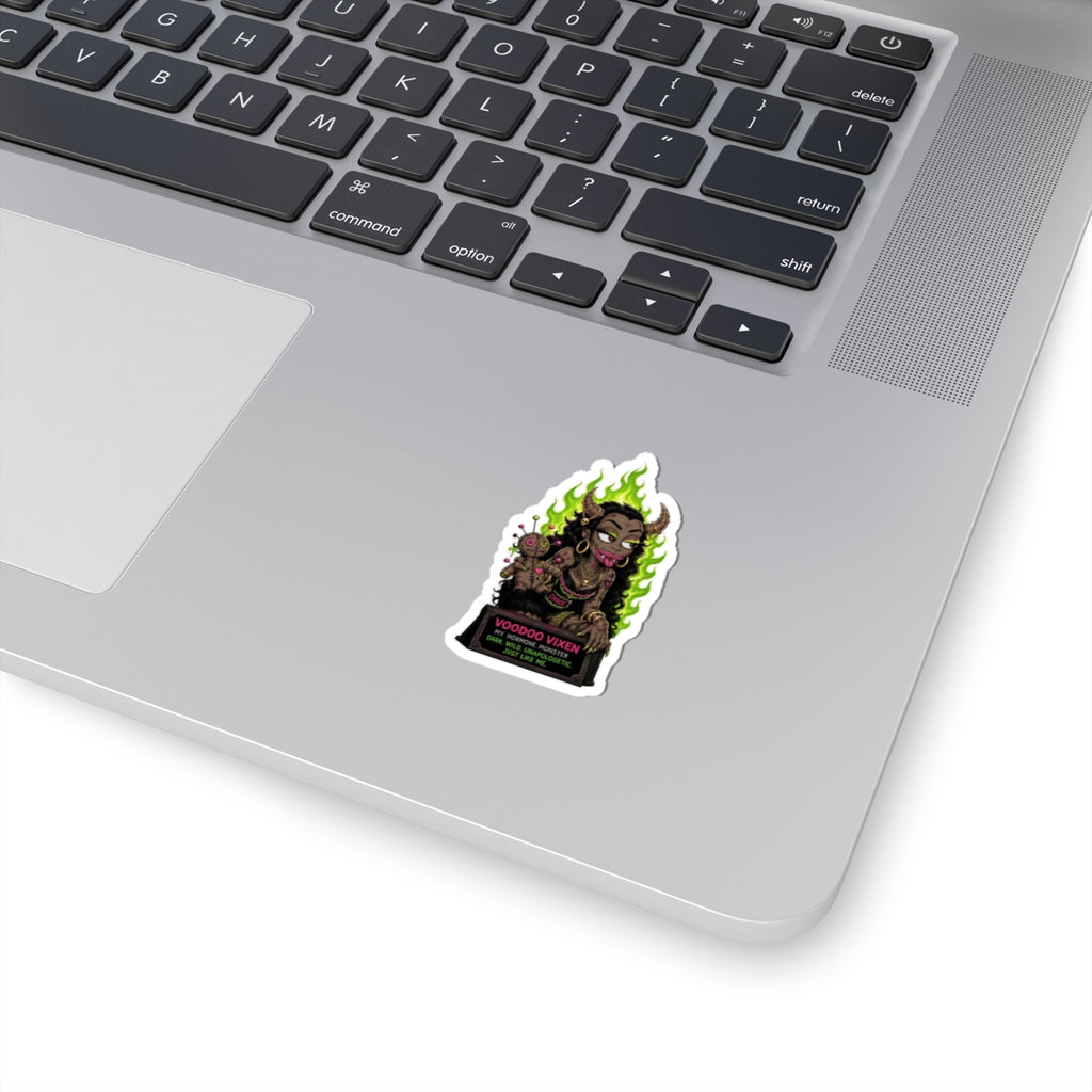 Voodoo Vixen Kiss-Cut Sticker — Dark Witchy Gothic Vibes ("My Hormone Monster")
